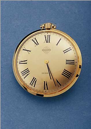 PESSEUX FRACKUHR BERGER, SCHWEIZ/DEUTSCHL. UM 1975, 585ER GG, UNGETR. LAGERW., 17 ST., RING-UNR., FLACHSPIR., INCABL., DURCHM. CA. 42MM, EZ 0-1
