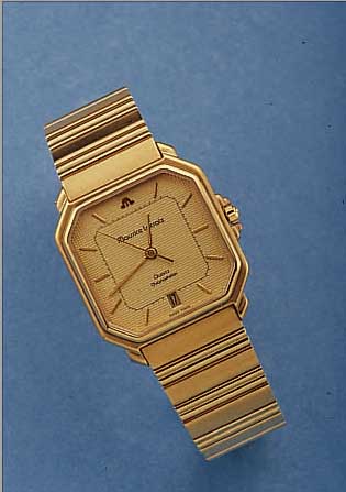 MAURICE LACROIX HERRENARMBANDUHR, QUARTZCHRONOMETER, REF.-NR. 09226/800382, SCHWEIZ UM 1988, EDELSTAHL HARTVERG., SAPHIR- ...