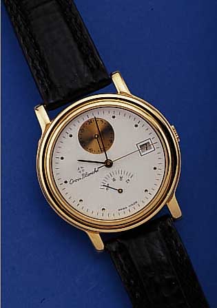 CROIX BLANCHE HERRENARMBANDUHR AUTOMATIK, GANGRESERVE, ZWEITZEIT, SCHWEIZ UM 1995, METALL HARTVERG. BEIDS. MINERALVERGL., GANG- RESERVE BIS ...