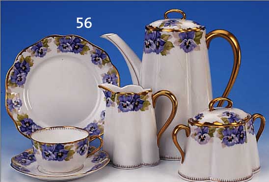 KAFFEESERVICE, ROSENTHAL KRONACH, 20ER JAHRE, PORZELLAN, VIKTORIA LUISE, BEST. AUS EINER KANNE, ZUCKER- DOSE, ...