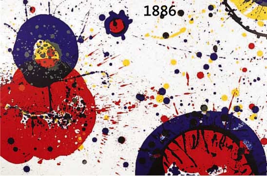FRANCIS, SAM, 1923-1994,, FARBLITHOGRAPHIE, IM STEIN SIGN., CA. 39 X 56 CM,PP