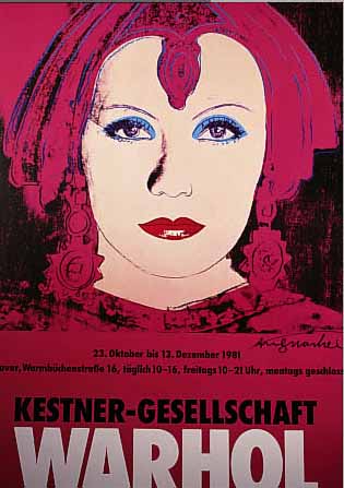 WARHOL, ANDY, 1928-1987, PLAKAT DER KESTNER-GESELLSCHAFT VON 1981, FARBOFFSET, HANDSIGN., CA. 84 X 57 CM