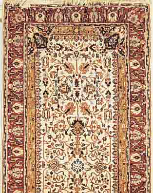 INDO, BIDJAR CA.293 X 80 CM. EHZ.2-3 FLOR WOLLE CA.20 JAHRE.