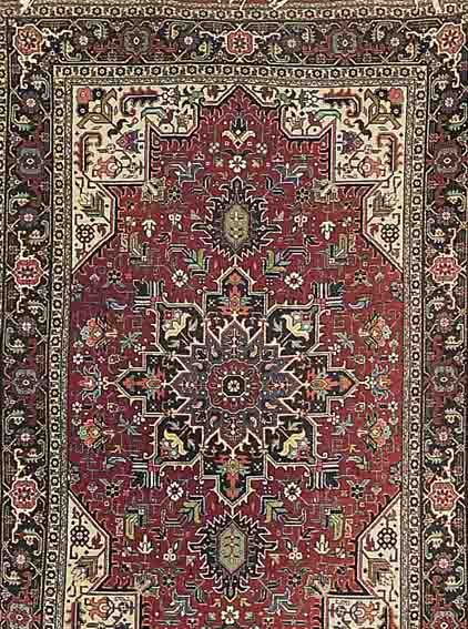 TäBRIZ,PERSIEN CA.155 X 100 CM. EHZ.2 FLOR KORKWOLLE CA.20 JAHRE.