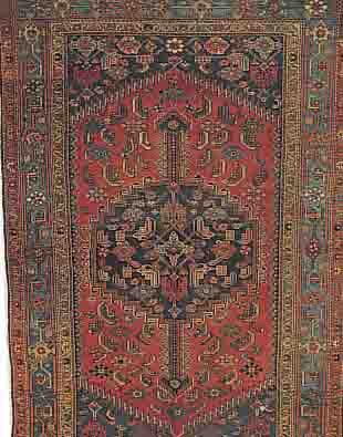HAMADAN,PERSIEN CA.200 X 128 CM. EHZ.4 FLOR WOLLE 60 JAHRE.