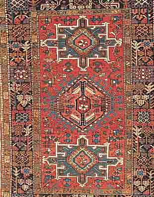GARADJE,PERSIEN CA.132 X 95 CM. EHZ.3 FLOR WOLLE CA.40 JAHRE.