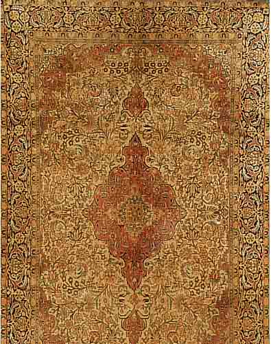 KASCHMIR,INDIEN CA.289 X 182 CM. EHZ.3 FLOR KUNSTSEIDE CA.20 JAHRE.