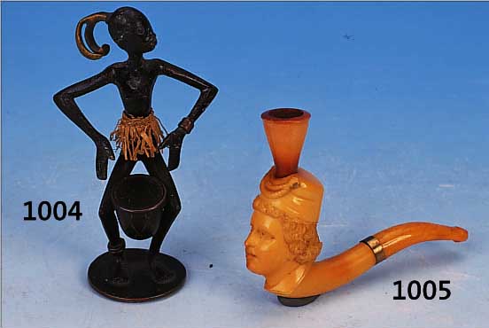 ZIGARRENSPITZE, PRAG, UM 1870/80, ORIGN.- ETUI, SIGN.: "CARL CZAPEK, PRAG", ELFENBEIN GESCHNITZT IN VOLLPLASTISCHEN ...