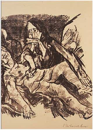 KOKOSCHKA, OSKAR, *1886 - 1980, LITHOGRAPHIE AUS DEN 50ER JAHREN, HANDSIGN., CA. 30 X 30 CM, PP