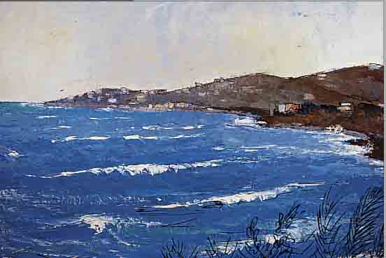 BELDER, RIENK HENDRIK, 1910-1986 AMSTERDAM, KüSTENLANDSCHAFT, ÖL/LWD, RE. U. SIGN., CA. 50 X 69 CM, R.