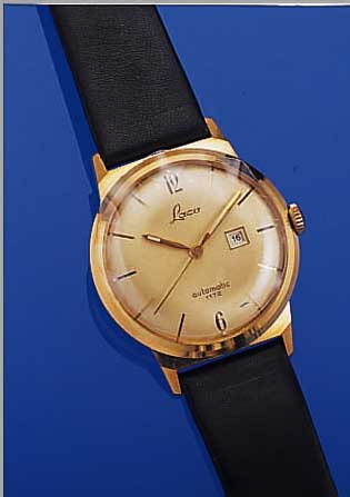 LACO HERRENARMBANDUHR AUTOMATIK, REF. NR. 1172, DEUTSCHL. UM 1958, METALL VERG., EDEL- STAHLBOD. GESCHR., 25 ST., ZENTRALROTOR, SCHR.-UNR., ...