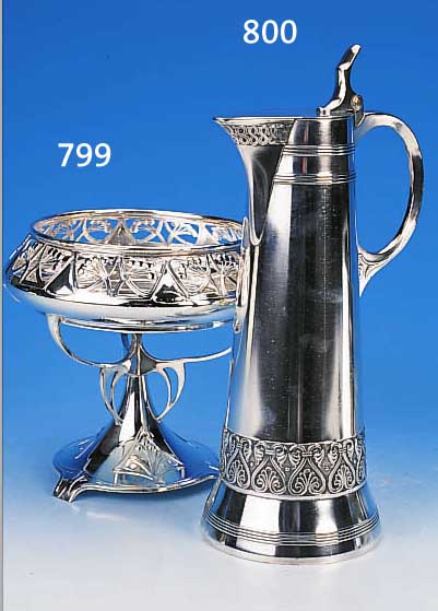 KANNE, DEUTSCH, WMF, UM 1930, METALL VERSILBERT, H. CA. 33.5 CM