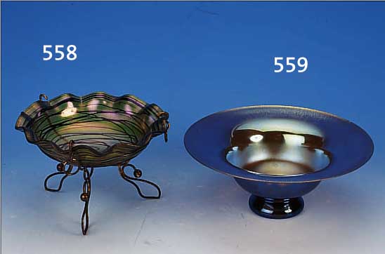 GROßE ZIERSCHALE, WMF, 30ER JAHRE, MYRA, GLAS, SCHöNER HONIGGELBER LüSTER, D. 23 CM, H. CA. 9 CM, MIN. GEBR.-SP.