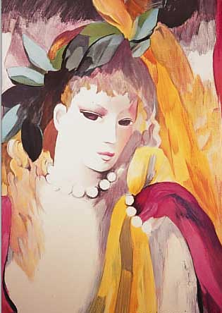 LAURENCIN, MARIE, 1885-1956, PORTRäT EINER JUNGEN FRAU, FARBLITHOGRAPHIE, PRäGESTEMPEL ML, HANDSIGN., NUM. 91/250, ...