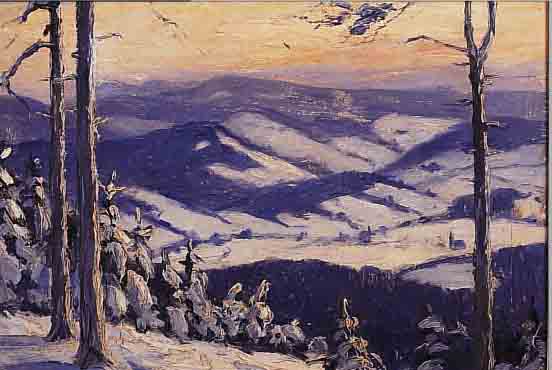 OEHLER, MAX, GEB. 1887 EISENACH, WAR ANSäSSIG IN WEIMAR, VERSCHNEITE WINTERLANDSCHAFT IM VORGEBIRGE, ÖL/LWD, LI. U. SIGN., CA. 40 X 50 CM, R.