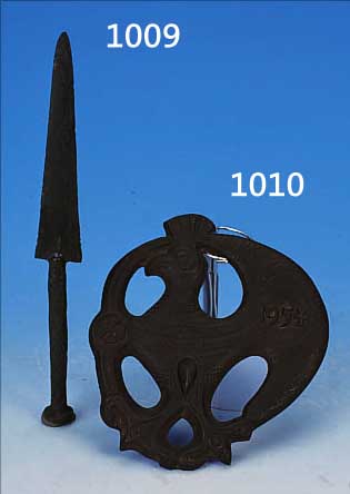 DOLCH, KELTISCH, UM 800 V. CHR., BRONZE, GRüN PATINIERT, BODENFUND, L. CA. 23.5CM