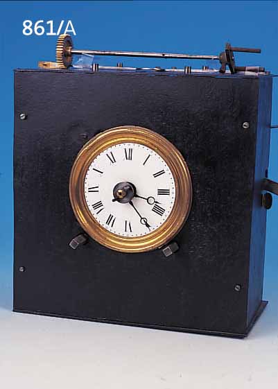 GEBäUDEUHR IN COMTOISER BAUWEISE, FRANKR., UM 1870/80, VERWENDET FüR TORTURM, öFFENTL. GE-BäUDE, SCHLöSSER USW. MIT SCHLAGWERK, KLEINES ...