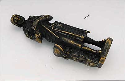 PETSCHAFT RITTER, BRONZE PATINIERT, SCHLARAFFIA, VOLLPLASTISCHE DARSTELLUNG EINES RITTERS, CA. 30ER JAHRE, SIEGEL GRAV. "LULU" ...