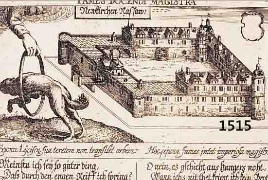KONVOLUT MIT 4 BLATT, KUPFERSTICHE AUS DEM SAARLAND: 1.) KUPFERSTICH AUS MEISSNER SCHATZKäSTLEIN, CA. 1630, NEUNKIRCHEN, SCHLOß ...