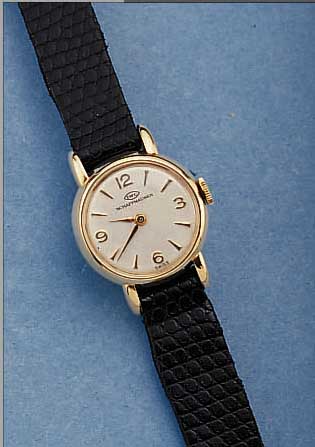 IWC DAMENARMBANDUHR, SCHWEIZ UM 1964, GG 750/000, BODEN GEDR., BLATT REST., FORMANKER- W., KAL. 41, HANDAUFZUG, SCHR.-UNR., FLACH- SPIR., ...