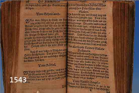 TRAKTALE üBER KOCHREZEPTE U. STAUDENGäRTNEREI,GEDRUCKT IN DEUTSCH 1665 VON GEORG GREFLINGER IN HAMBURG, ABHANDLUNG üBER DIE FRZ. KüCHE, ...