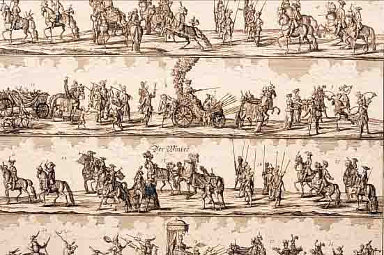 KONVOLUT VON 5 BLATT, MIT SCHöNEN PFERDE- DARSTELLUNGEN AUS GEORG. ENGELHARD V. LöHEISEN, HOF-KRIEGS- U. REITSCHUL NüRNBERG 1729: 1.) ...