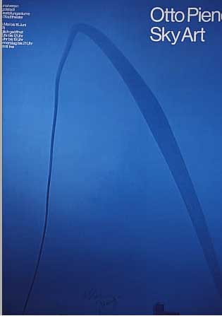 PIENE, OTTO, SKY ART, PLAKAT KUNSTVEREIN INGOLSTADT 1974, FARBOFFSET, AUFLAGE 100 EXEM-PLARE, 84 X 59,5 CM, SIGNIERT UND NUMERIERT