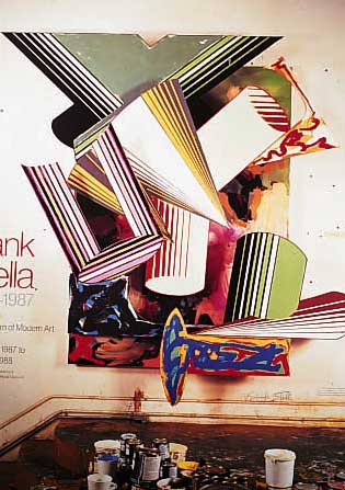 STELLA, FRANK, PLAKAT ZUR AUSST. MUSEUM OF MODEN ART NEW YORK 1987, FARBOFFSET, 91 X 74 CM, SIGNIERT