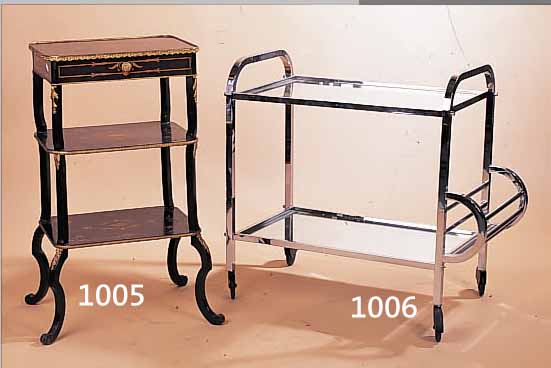 ETAGERENTISCH, FRANKREICH, UM 1880/90, HOLZ,SCHWARZ GELACKT, REICH INTARSIERT, EINE SCHUB-LADE, MESSINGMONTUREN, CA: 75X40X30 CM