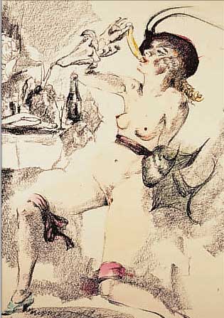 BEHRENDT-CORINTH, CHARLOTTE, FRAU DES LOVIS CORINTH, FARBLITHOGRAPHIE AUS DER MAPPE ANITA BERBER VON 1919, HANDSIGN., CA. 48 X 34 ...