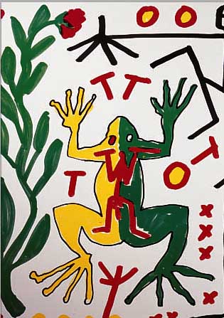 PENCK, A.R., GEB. 1939, FARBOFFSET, HANDSIGNIERT, CA. 54 X 38 CM, PP