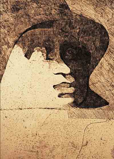 FUCHS, ERNST, PROF., GEB. 1930 WIEN, OBSERVATOR INFINITOR, RADIERUNG, HAND- SIGNIERT, NUM. 1/2, BEZ.: 1.ZUST., CA. 50 X 50 CM