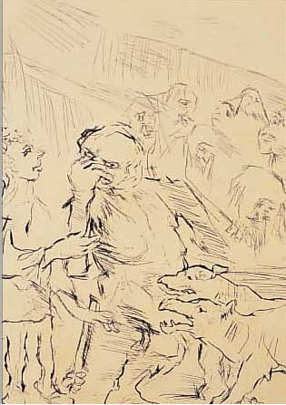 KOKOSCHKA, OSKAR, 1886-1980, RADIERUNG AUS ARISTOPHANES VON 1967, CA. 26 X 20 CM, PP WVZ WINGLER-WELZ NR. 441