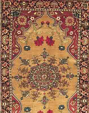 SEMNAN,PERSIEN CA.258 X 148 CM. EHZ.2 FLOR WOLLE CA. 50 JAHRE.
