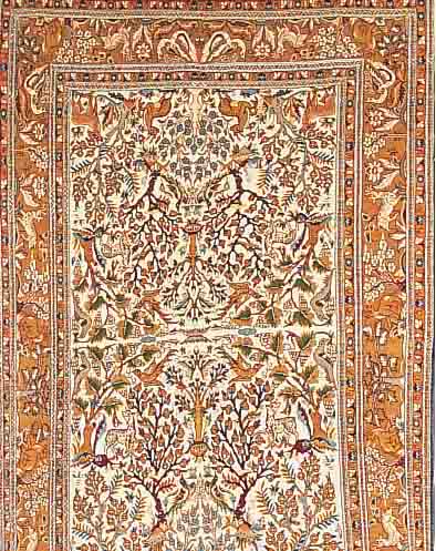 GHOM,PERSIEN CA.240 X 143 CM. EHZ.2 FLOR WOLLE CA.30 JAHRE.