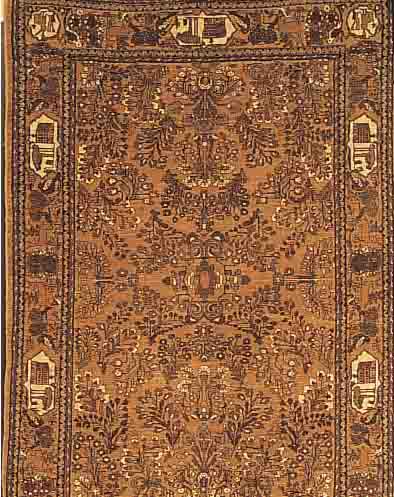 SEMNAN,PERSIEN CA.205 X 141 CM. EHZ.2 FLOR WOLLE UM 1940.