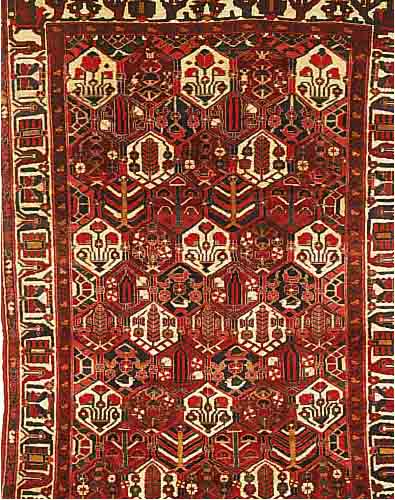 BACHTIAR, PERSIEN CA.309 X 205 CM. EHZ.3 FLOR WOLLE CA.30 JAHRE.