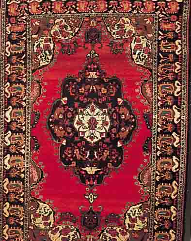 SEMNAN,PERSIEN CA.210 X 127 CM. EHZ.2 FLOR WOLLE CA. 50 JAHRE.