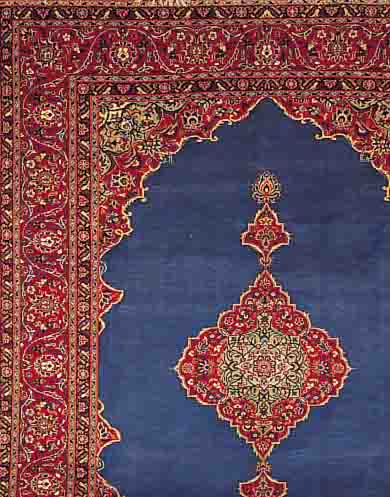 KESCHAN,PERSIEN CA.375 X 286 CM. EHZ.2 FLOR WOLLE CA. 40 JAHRE.