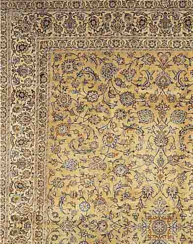 KESCHAN SIGN.,PERSIEN CA.435 X 325 CM. EHZ.3 FLOR WOLLE CA.50 JAHRE.