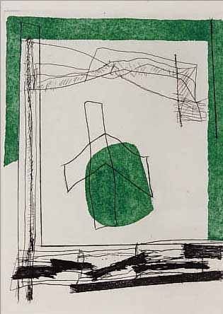 MEISTERMANN, GEORG, 1911-1990, FITTICH, KALTNADELRADIERUNG AUF BüTTEN, VON 1988, HANDSIGNIERT UND NUM. 2/2, MIT GRüN ...