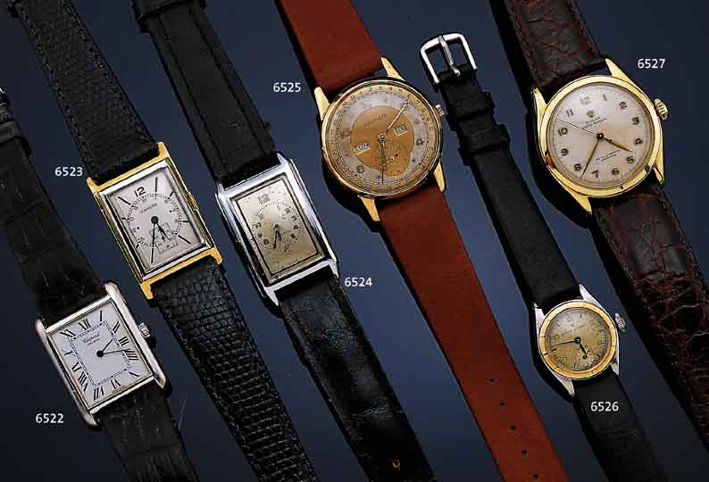 ROLEX HERRENARMBANDUHR OYSTER PERPETUAL, REF.-NR. 6084, SCHWEIZ UM 1954, GG 375/000, BODEN GESCHR., DRUCKKRONE, VERS. BLATT, AB HERST. ...