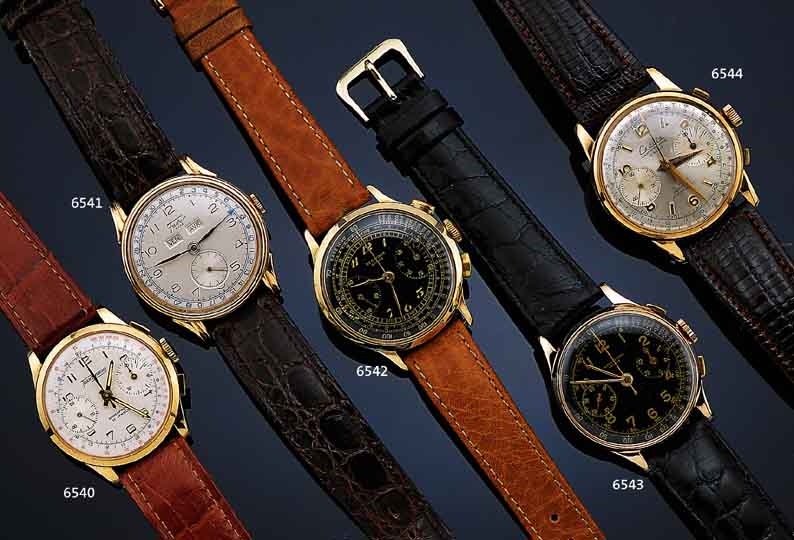 FAVOR HERRENARMBANDUHR LUXE, REF.-NR. 223, SCHWEIZ UM 1955, ROSE-G. 750/000, BODEN U. GLASR. GEDR., RUNDANKERW. VON LEMANIA, HAND- AUFZUG, 16 ...