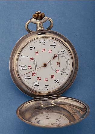 IWC HERRENTASCHENUHR SAVONETTE, REF.-NR. 741834, SCHWEIZ UM 1916, 800ER SILBER, BEIDE SCHALEN SYM. GUILL., MONOGR. LV, EMAILBL. SIGN., ...