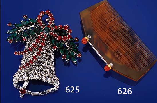 TASCHENKAMM, FRANKREICH 30ER JAHRE, ART-DECO, SCHILDPATT, PLATIN UND GG 750/000, KORALLENBLüTENDEKOR