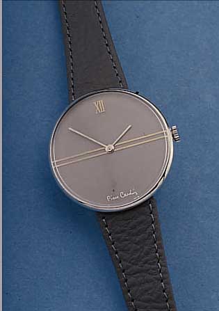 PIERRE CARDIN DAMENARMBANDUHR DESIGN CHROMACHRON, SCHWEIZ 70ER JAHRE, AKTUELL REMONTIERT, METALL VERCHR., LEDERB., SCHUTZHüLLE, ...