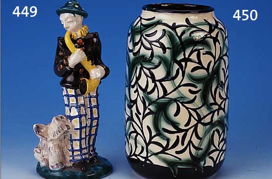 VASE, MAX LAEUGER, UM 1905/6, KANDERN, H. 25 CM, DREI RISSE, KERAMIK, NUM. 541, LAEUGER-SIGNET