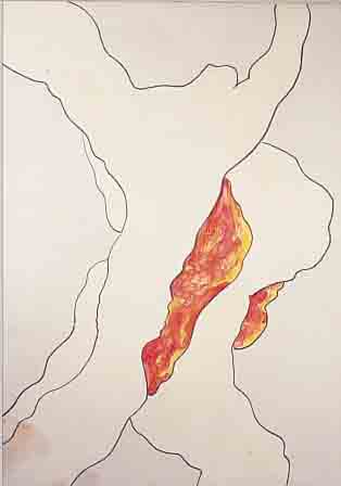 HEINECKE, WOLF, GEB. 1929, ABSTRAKTE KOMPOSITION, ÖL/LWD, RÜCKSEITIG SIGN. UND DAT. 1970, RE. U. WASSERFLECKIG, VERSCHMUTZT, CA. 60 X 50 CM
