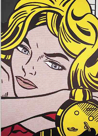LICHTENSTEIN, ROY, 1923-1998, BLONDE WAITING, FARBOFFSET, GUGGENHEIM MUSEUM NEW YORK, RE. U. HANDSIGNIERT, CA. 59,5 X 59 CM