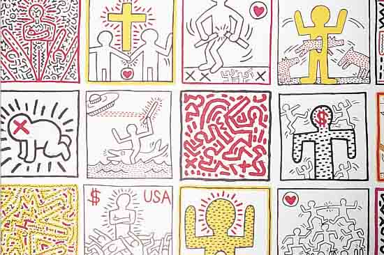 HARING, KEITH, 1958-1990, ONE MAN SHOW, FARBOFFSET, CA. 72 X 90 CM